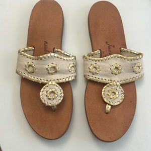 Jack rogers sandals never worn outside. Worn once at an indoor house event.
